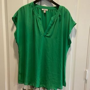 Roz & ALI Green Short Sleeved Top 2X